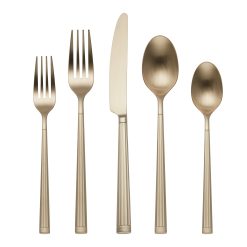 Lenox Premium Robyn Champagne Mist Satin 20-Piece Flatware Set