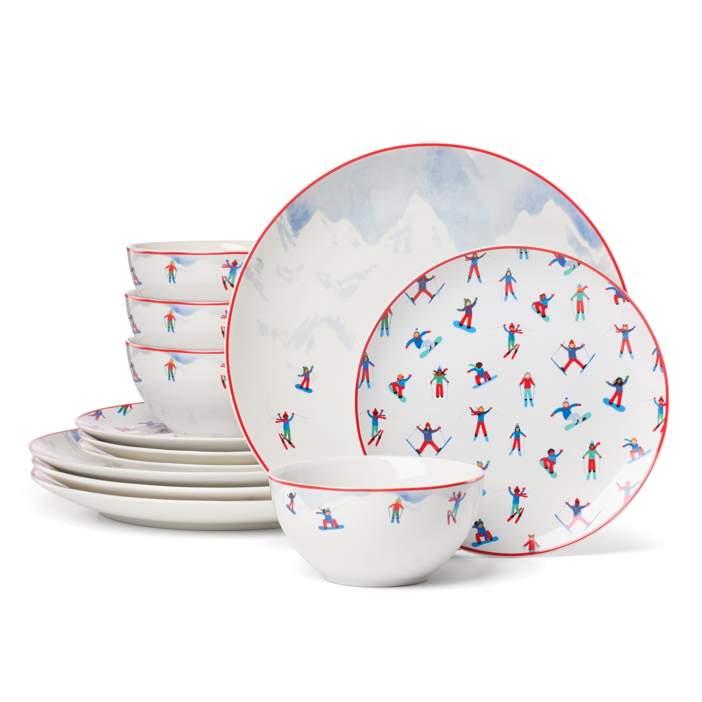 Lenox Premium Snowbound 12-Piece Dinnerware Set