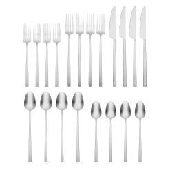 Alternative view of Lenox Premium Damaris Satin 20-Piece Flatware Set
