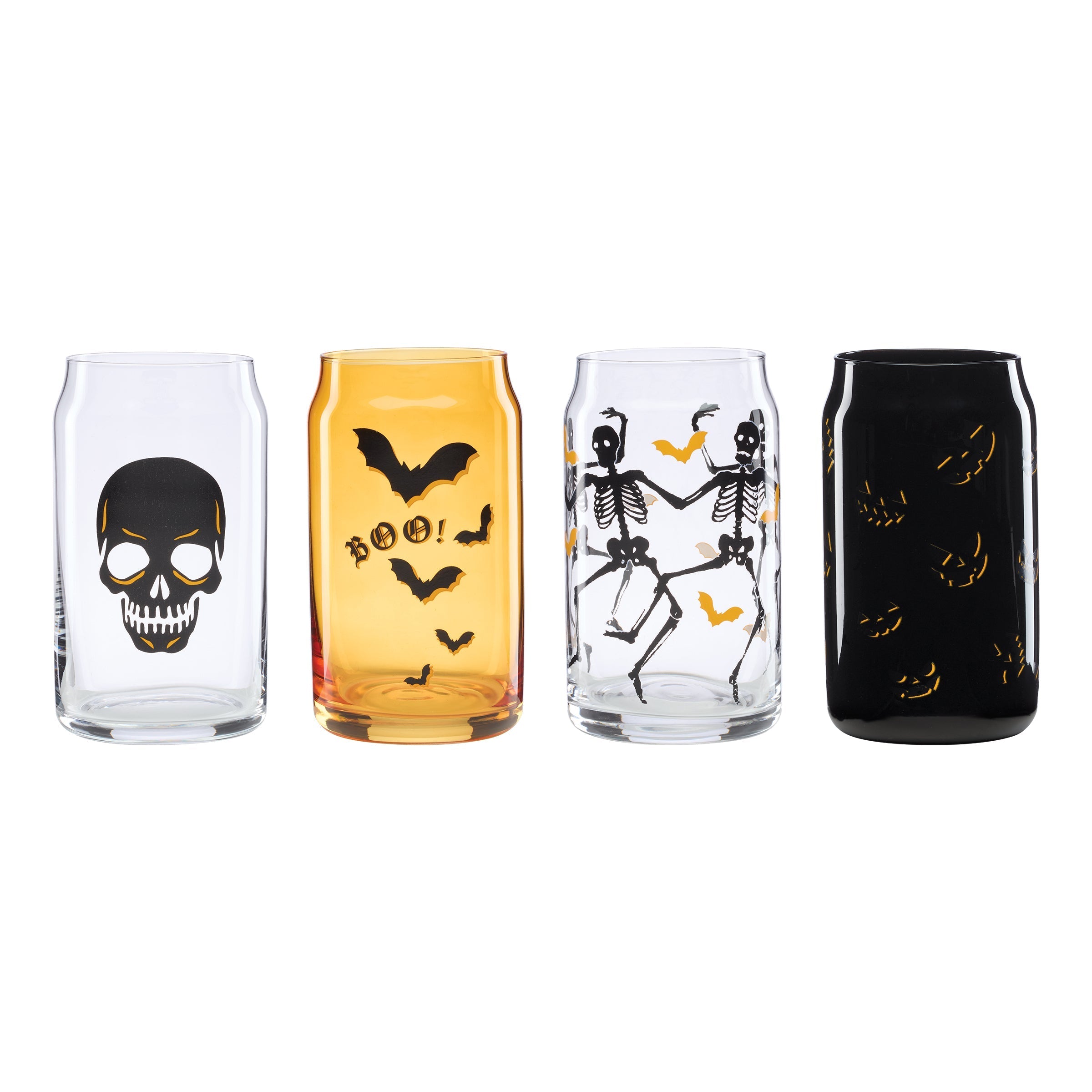 Lenox Premium Vintro Halloween Can Cooler Glasses, Set of 4