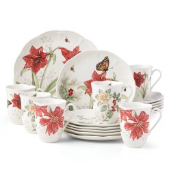 Alternative view of Lenox Premium Butterfly Meadow Holiday 18-Piece Dinnerware Set