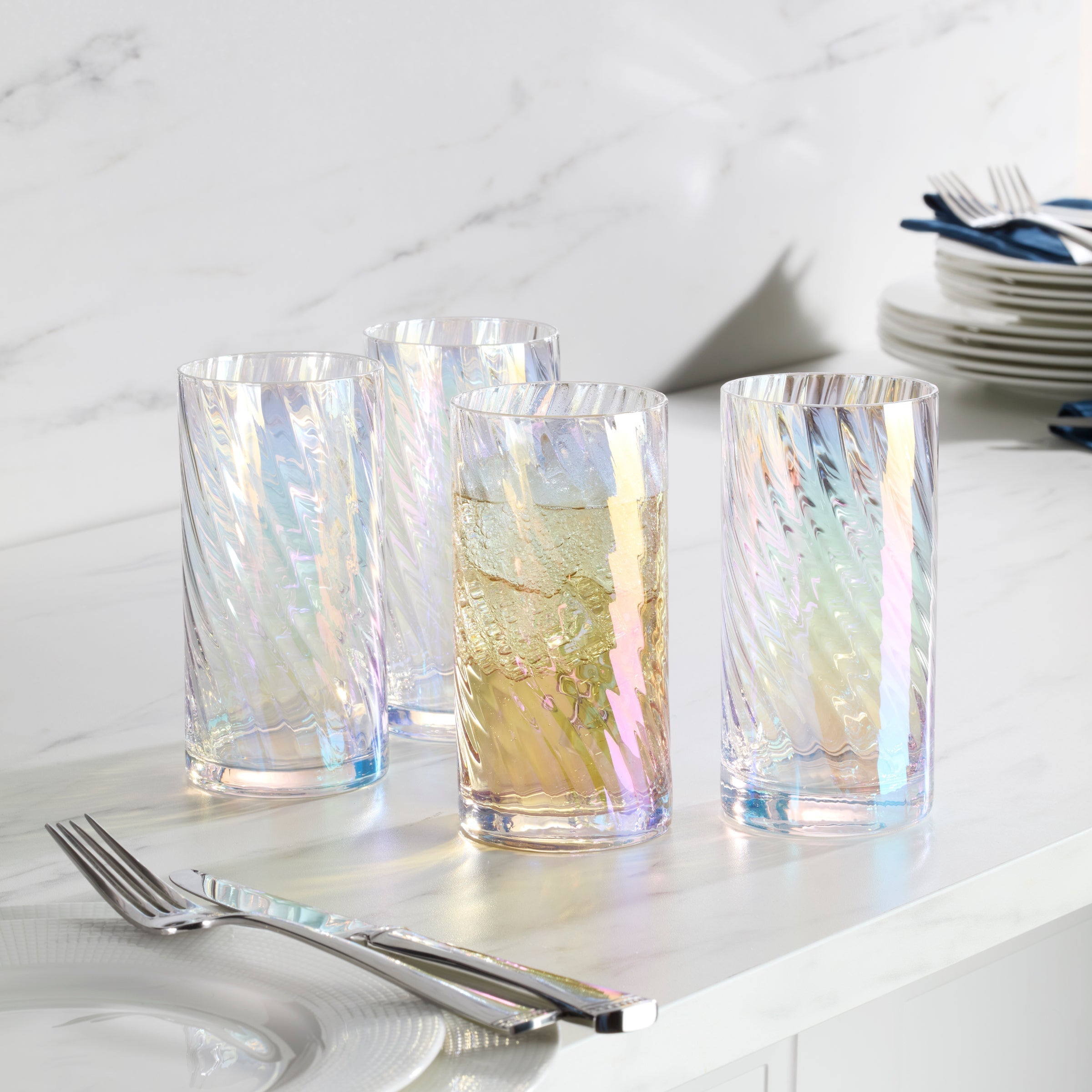 Lenox Premium Tuscany Classics Iridescent Highball Glasses, Set of 4 - Image 5