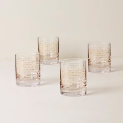 Lenox Premium Tuscany Classics Gold Dust Double Old Fashion Glasses, Set of 4