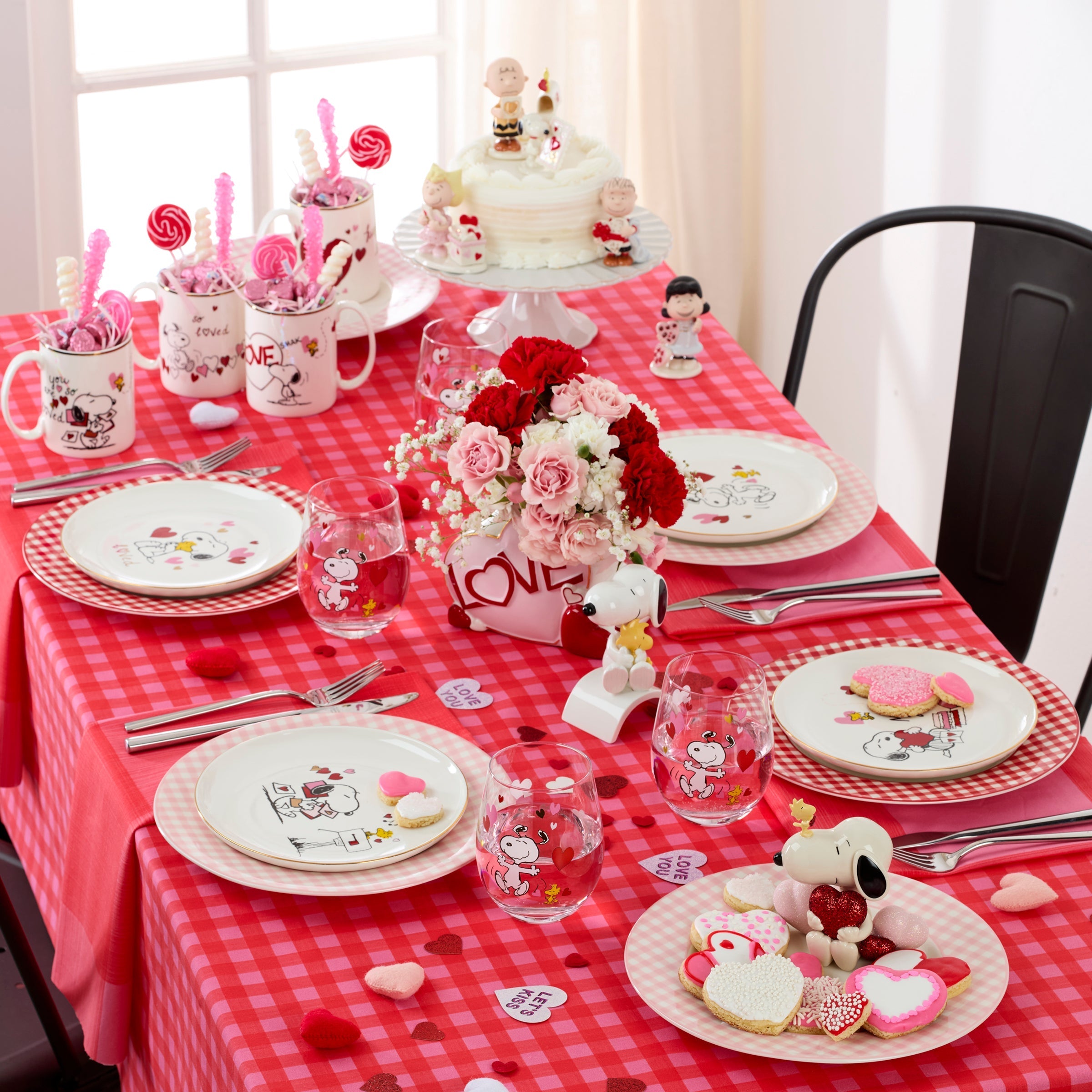 Lenox Premium Gingham Red Dinner Plates, Set of 4 - Image 2