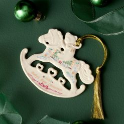 Alternative view of Lenox Premium 2026 Baby's 1st Christmas Rocking Horse Ornament