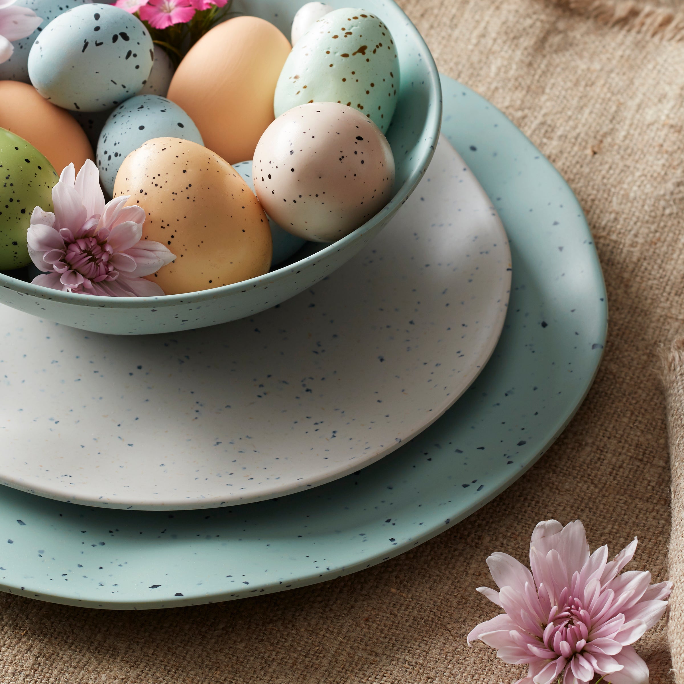 Lenox Premium Terrazzo Melamine Mint 12-Piece Dinnerware Set - Image 10