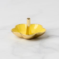 Lenox Premium Make It Pop Yellow Metal Ring Dish