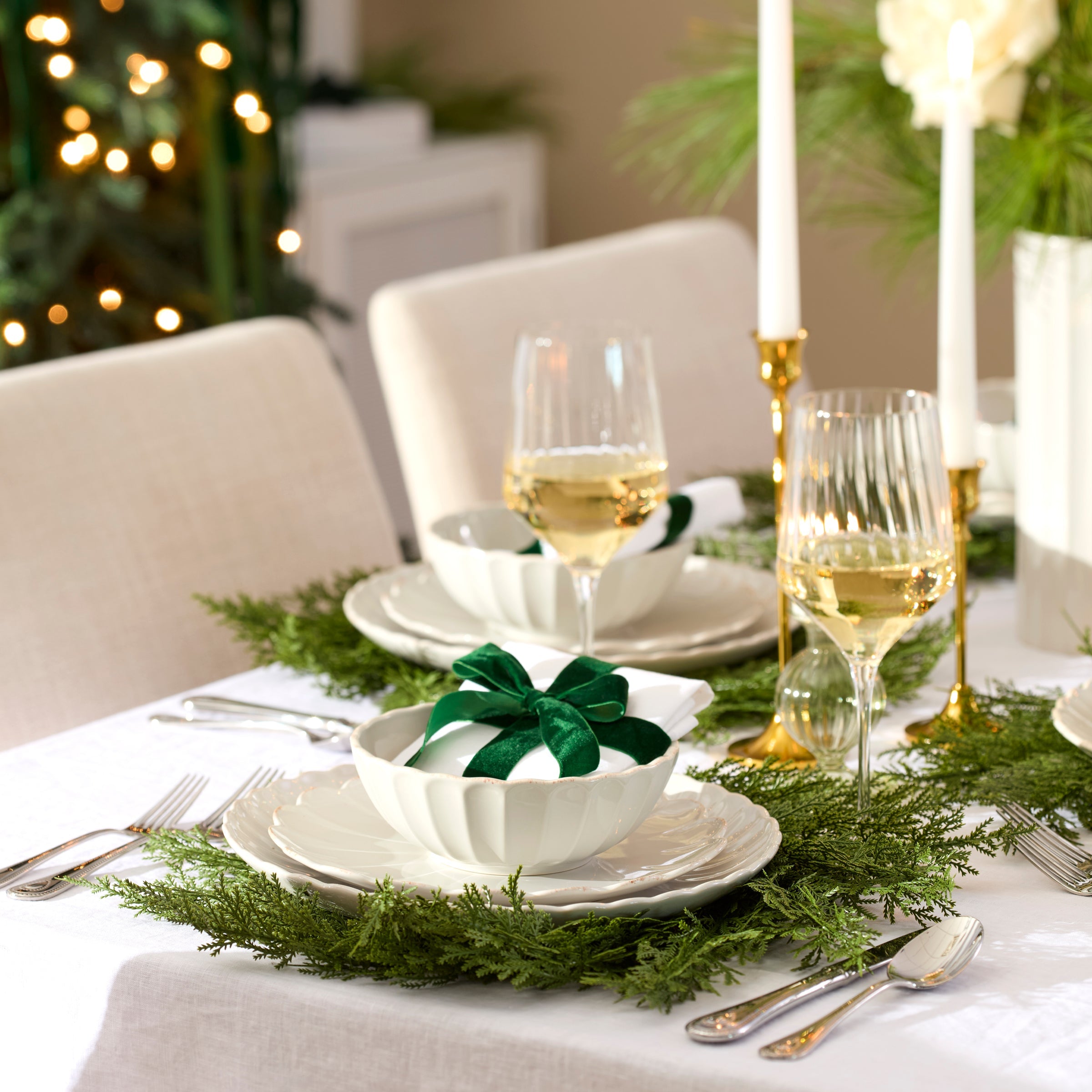 Lenox Premium French Perle Scallop White All-Purpose Bowls, Set of 4 - Image 4