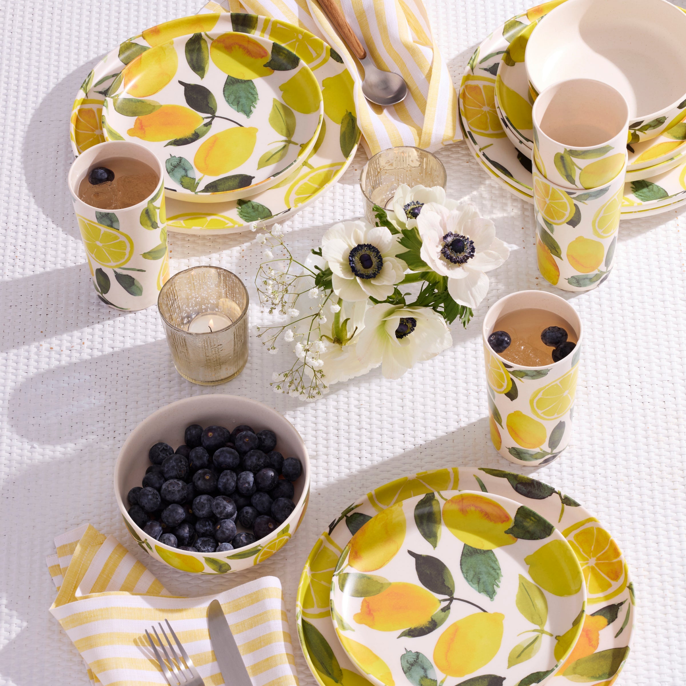 Lenox Premium 24 Seven Melamine Lemon 12-Piece Dinnerware Set - Image 2