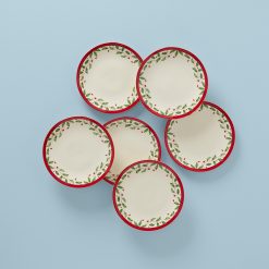 Lenox Premium Holiday Accent Plates, Set of 6