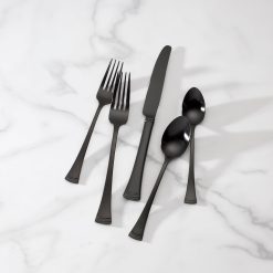 Lenox Premium Portola Black Satin 20-Piece Flatware Set