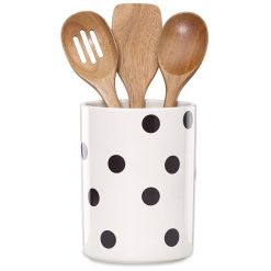 Lenox Premium Deco Dot 4-Piece Utensil Holder Set