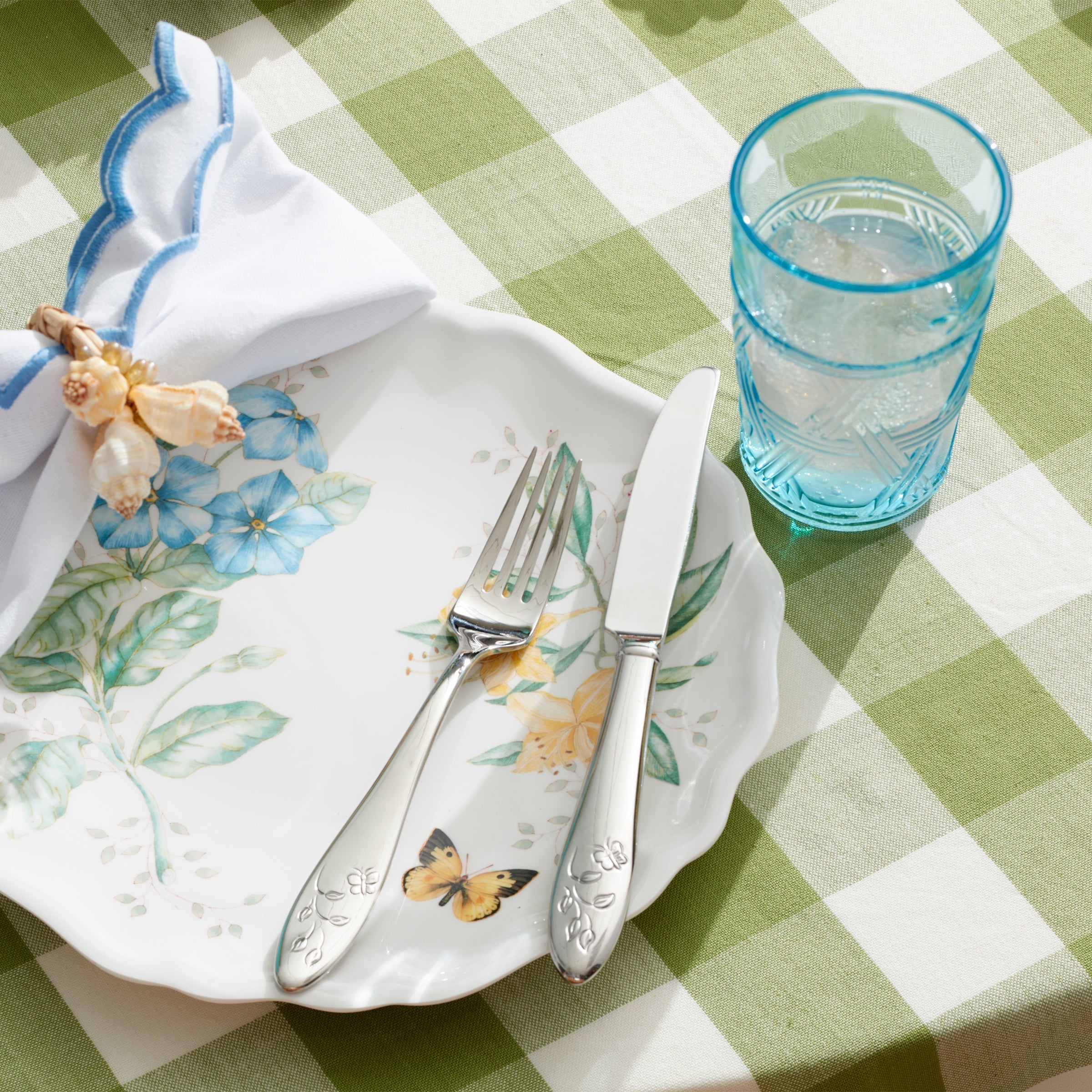 Lenox Premium Butterfly Meadow Blue Tall Glasses, Set of 4 - Image 4