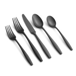 Lenox Premium Katerina Black Satin 20-Piece Flatware Set