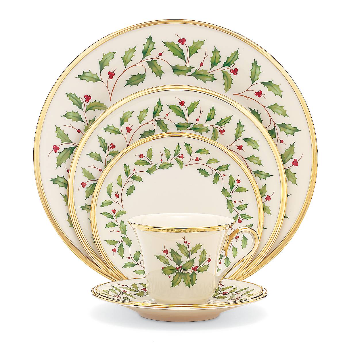 Lenox Premium Holiday 5-Piece Place Setting - Image 7