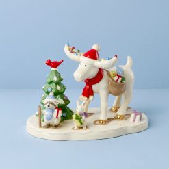 Lenox Premium Marcel The Moose Delivering Gifts Figurine