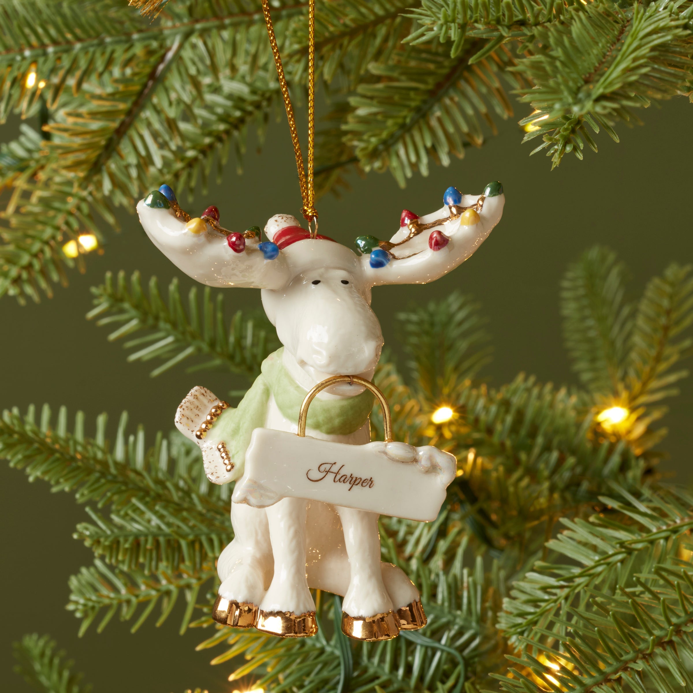 Lenox Premium Personalized Marcel The Moose Ornament - Image 3