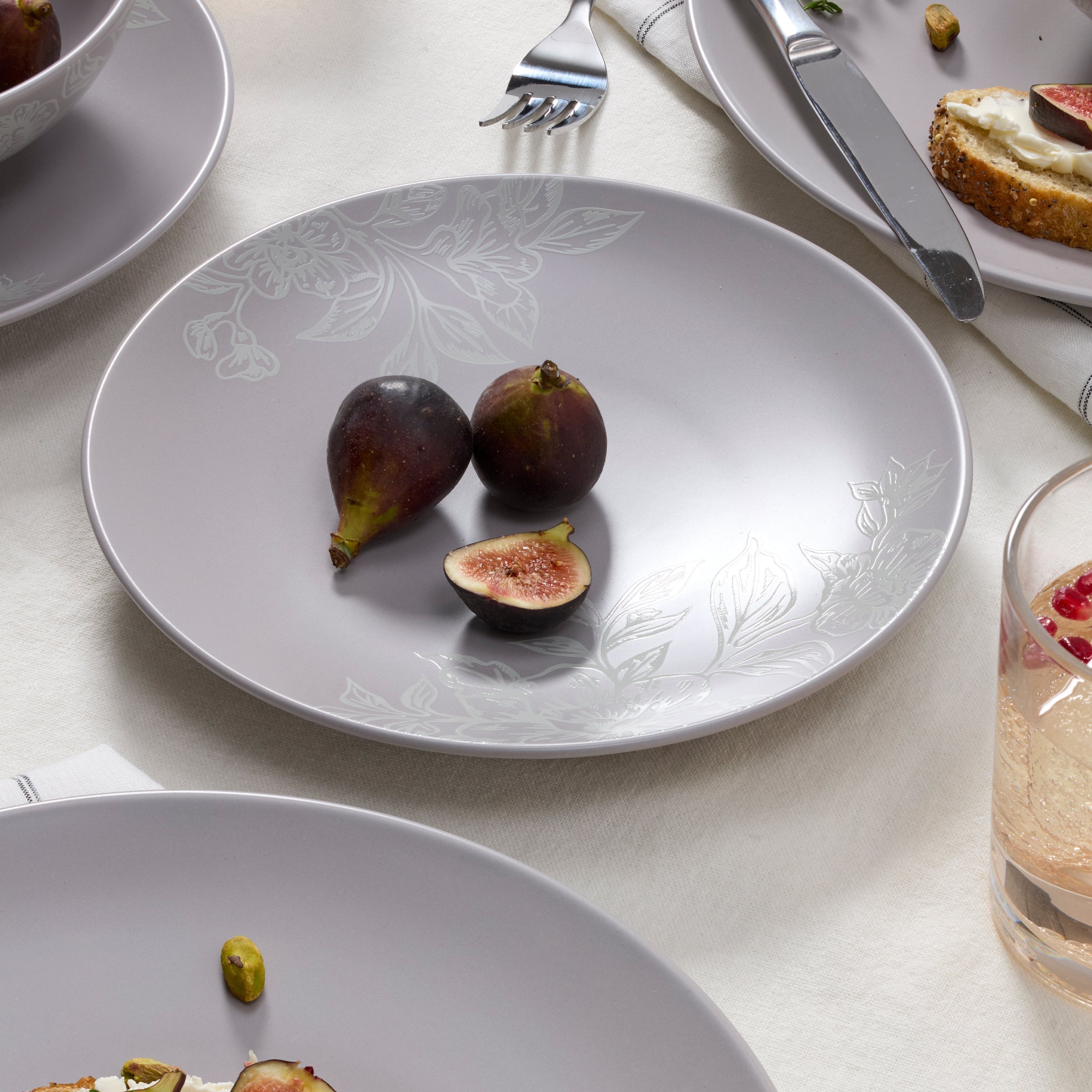 Lenox Premium Roseto Pumice 12-Piece Dinnerware Set - Image 10