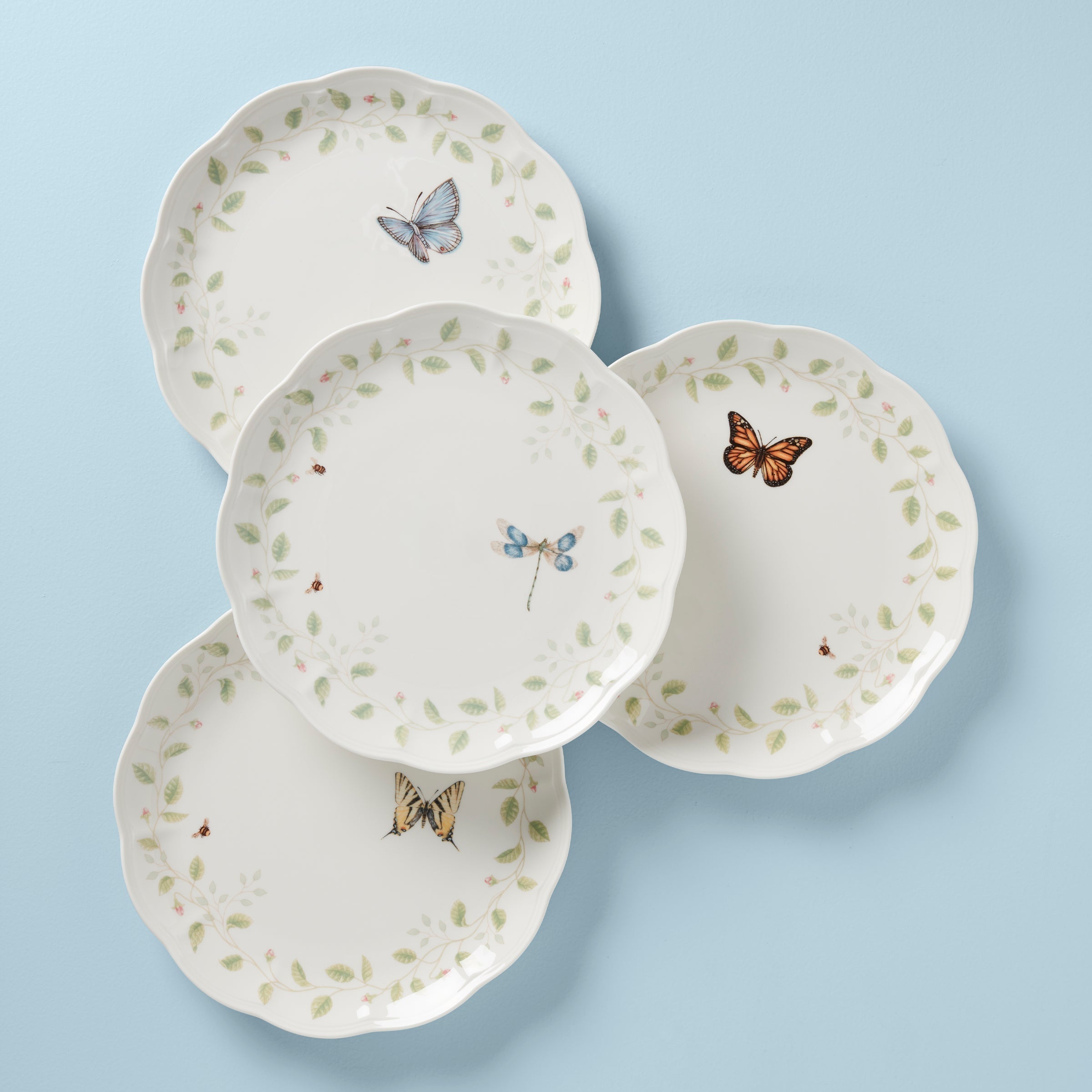 Lenox Premium Butterfly Meadow Vines Dinner Plates, Set of 4