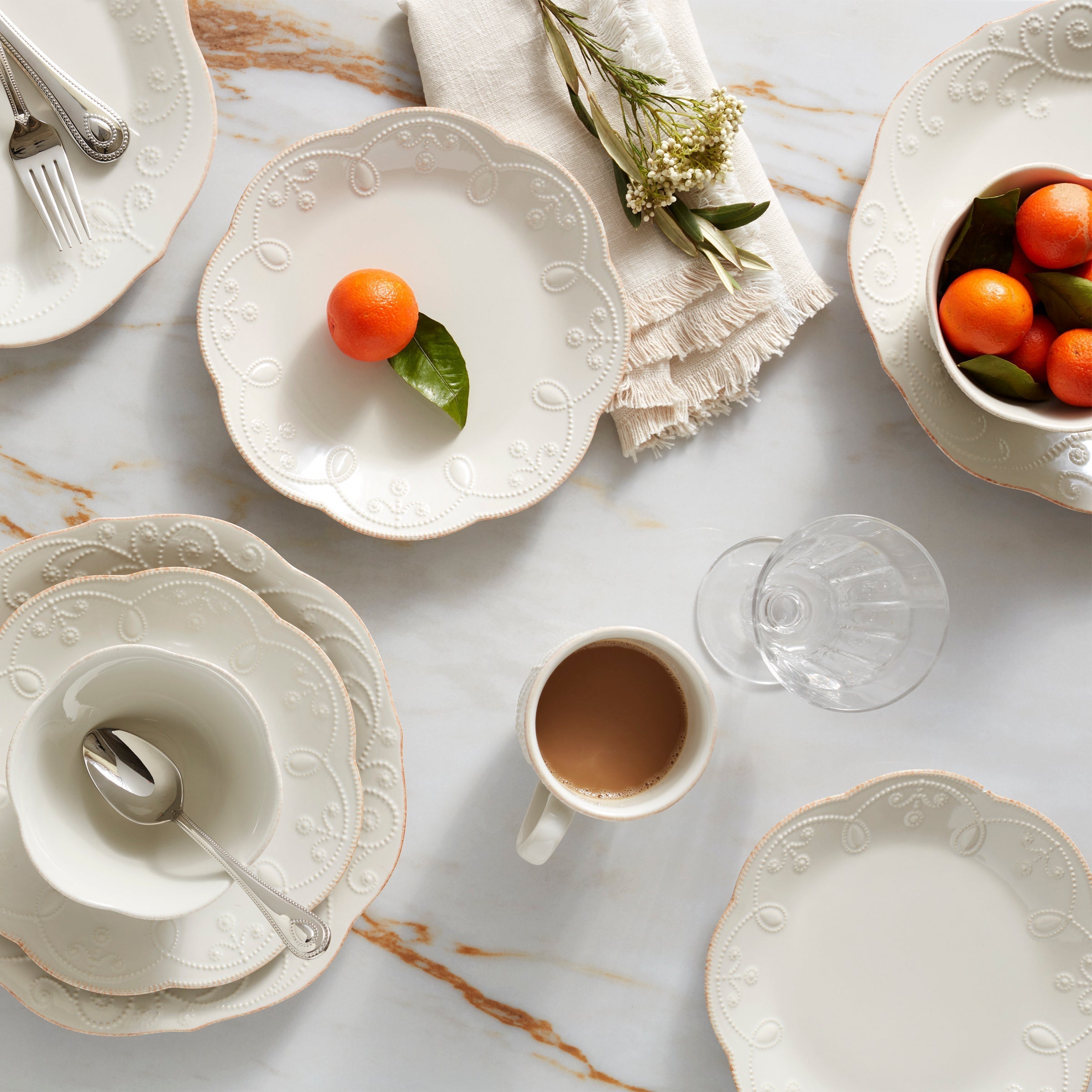 Lenox Premium French Perle White 4-Piece Place Setting - Image 9