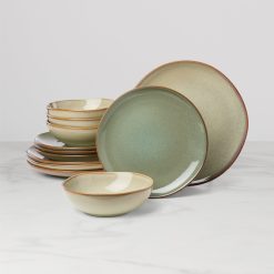 Lenox Premium Organic Shades Sage Green 12-Piece Dinnerware Set