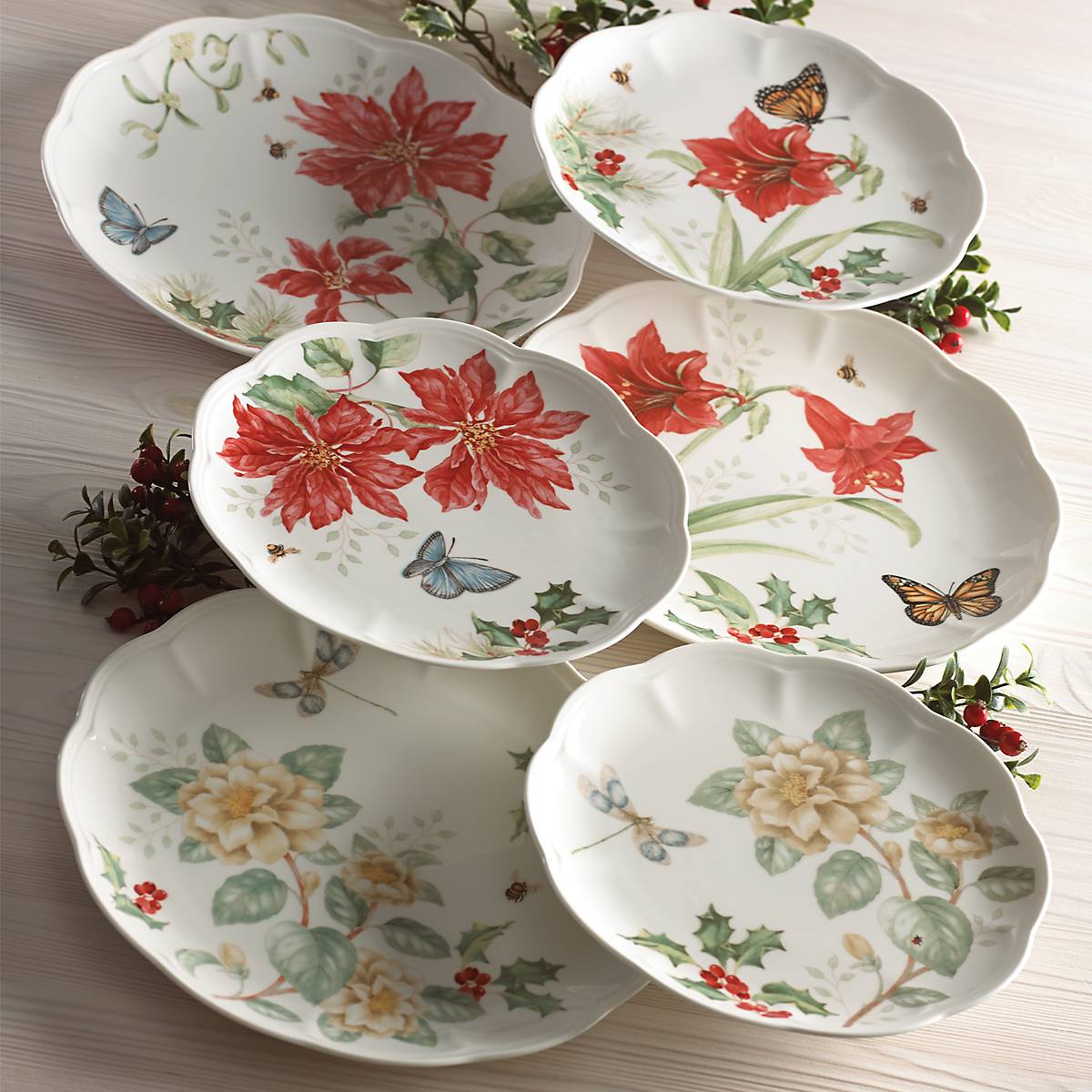 Lenox Premium Butterfly Meadow Holiday 18-Piece Dinnerware Set - Image 4
