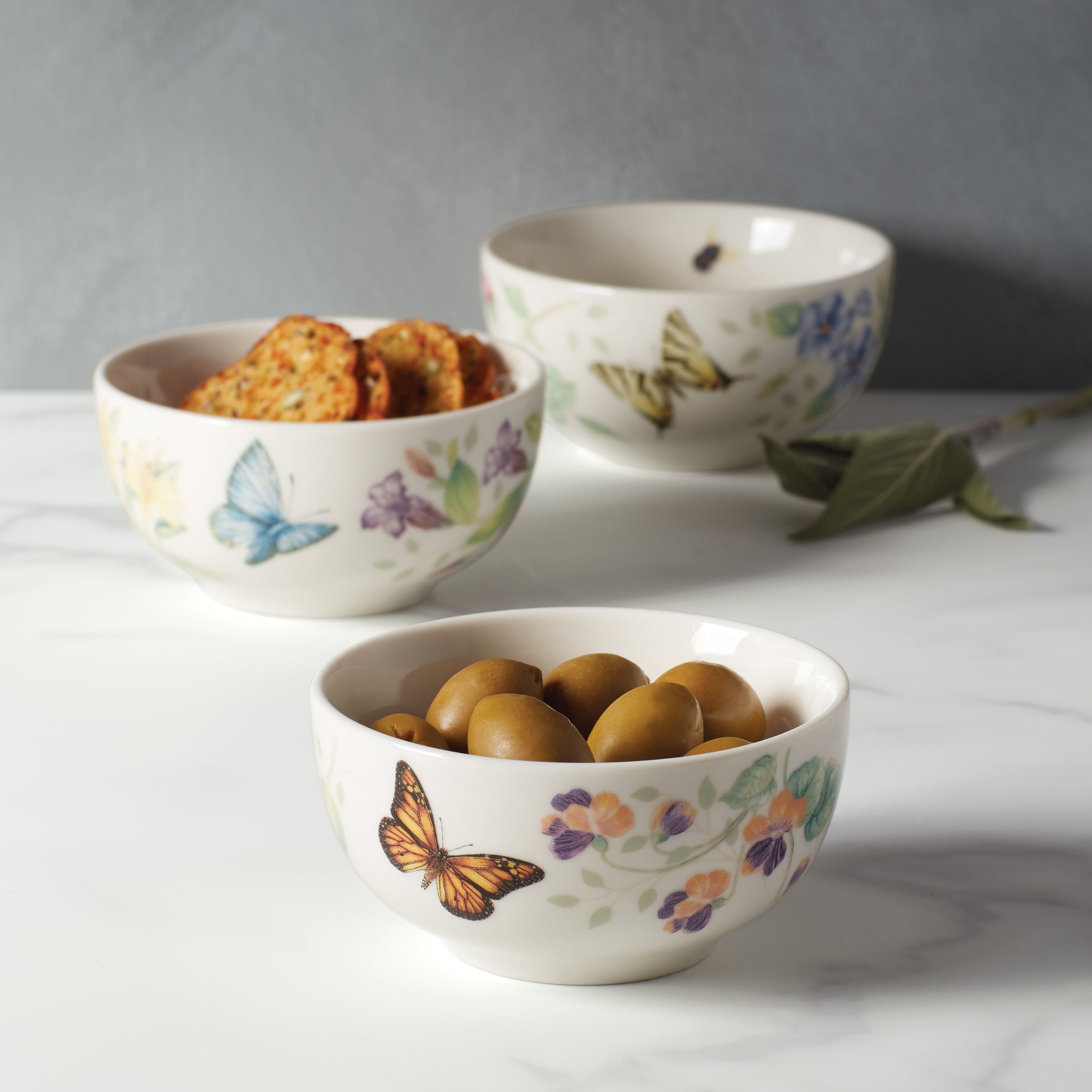Lenox Premium Butterfly Meadow Mini Bowls, Set of 3 - Image 3