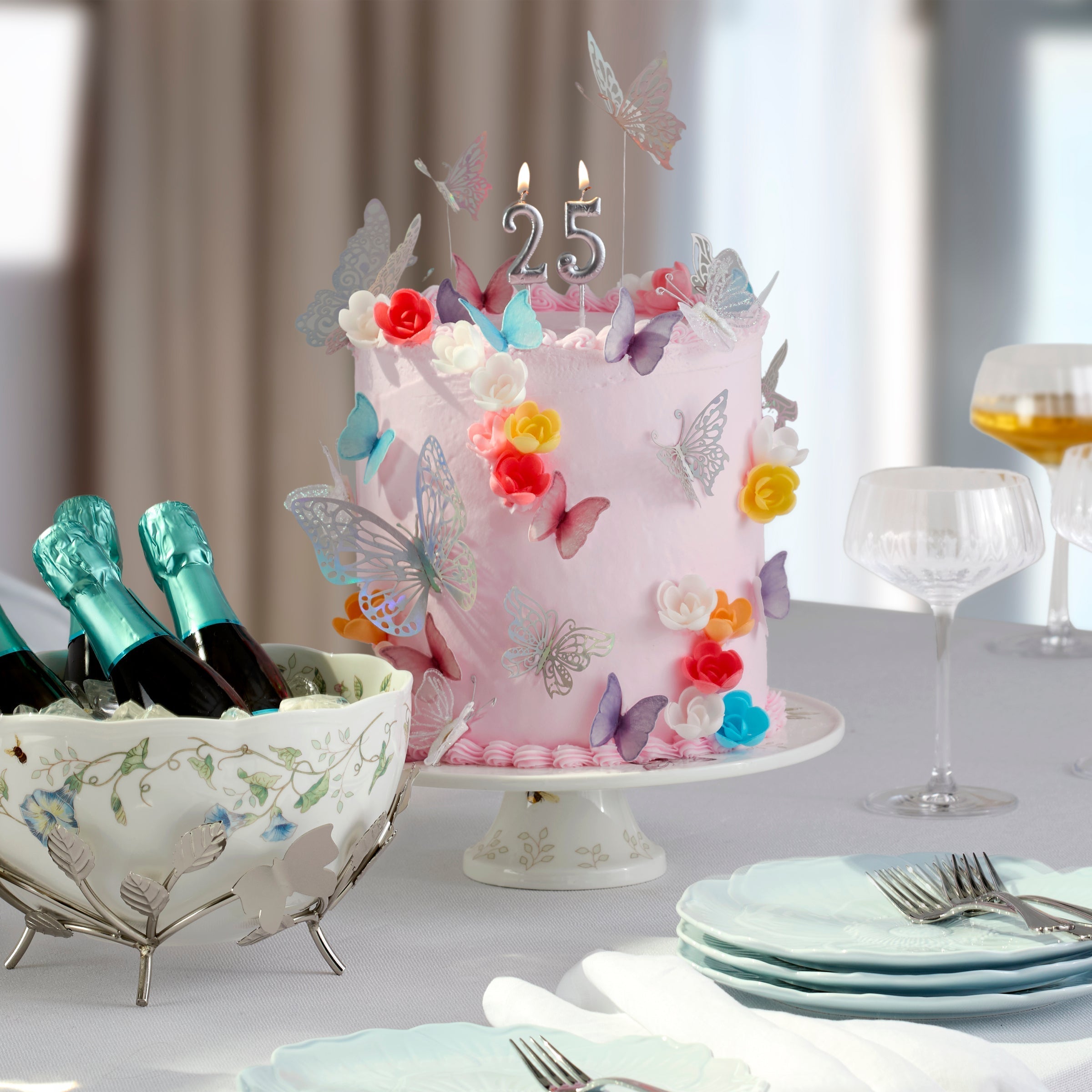 Lenox Premium Butterfly Meadow 25th Anniversary Bowl with Stand - Image 5