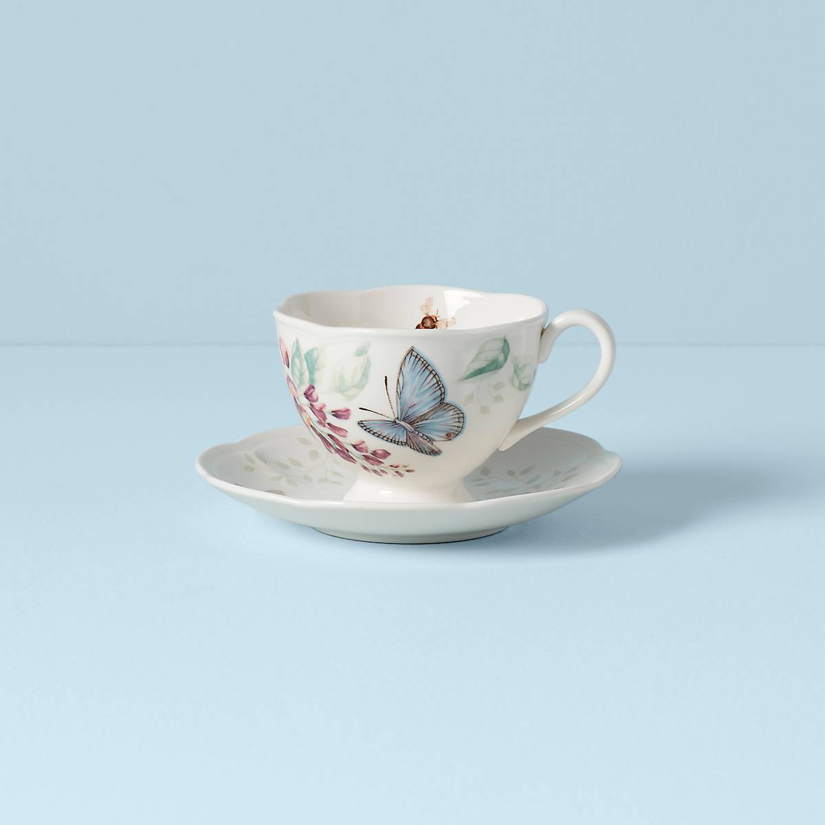 Lenox Premium Butterfly Meadow Blue Cup & Saucer