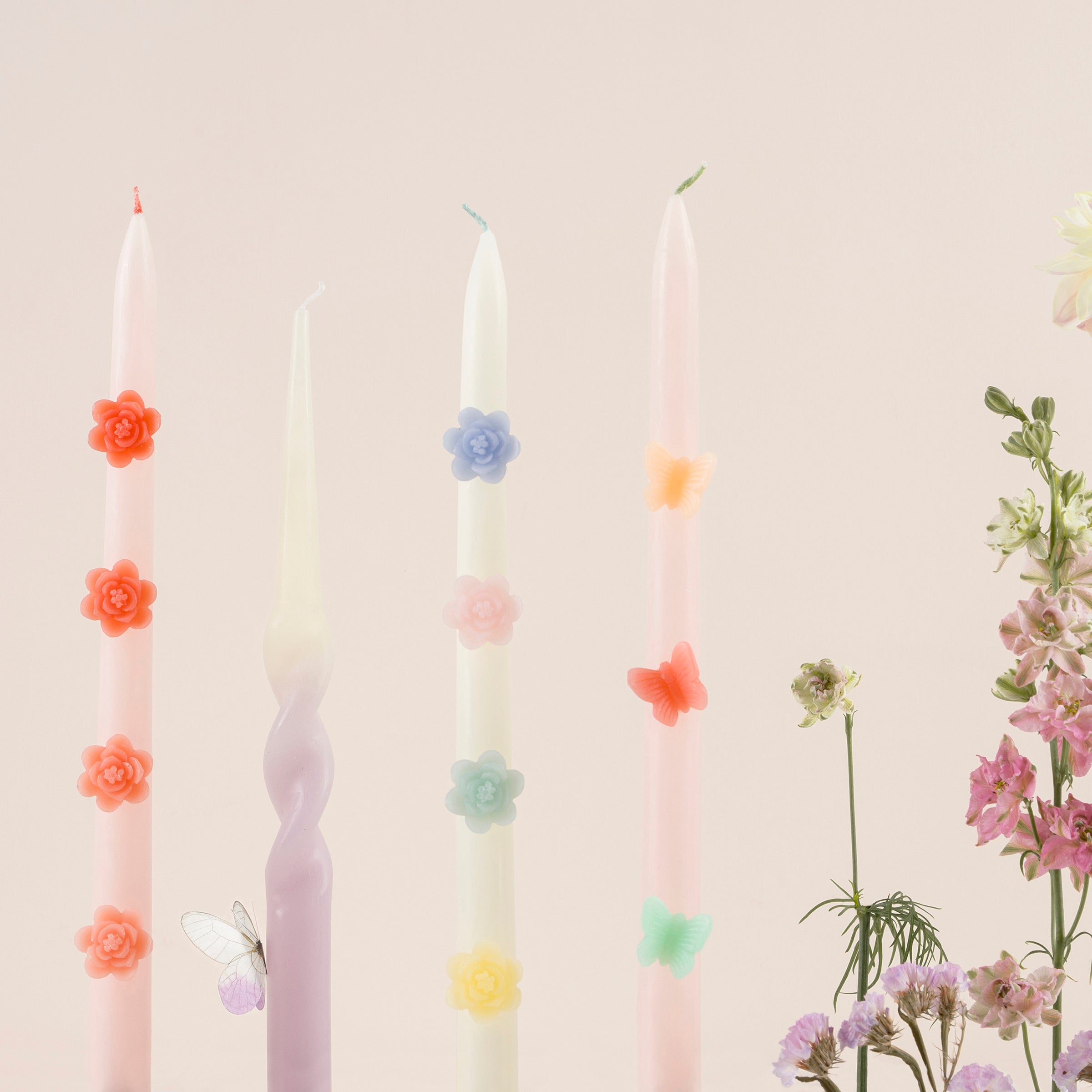 Lenox Premium Pastel Flowers Taper Candles, Set of 2 - Image 5