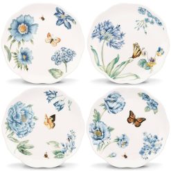 Alternative view of Lenox Premium Butterfly Meadow Blue Dessert Plates, Set of 4