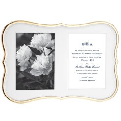 Lenox Premium Crown Point Gold Double 5x7 Photo Frame