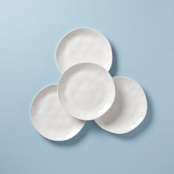 Lenox Premium Bay Colors White Dinner Plates, Set of 4