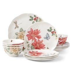 Alternative view of Lenox Premium Butterfly Meadow Holiday 12-Piece Dinnerware Set