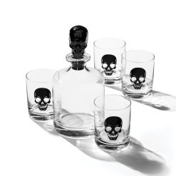 Alternative view of Lenox Premium Vintro Halloween Skeleton 5-Piece Whiskey Set