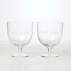 Lenox Premium Truth Spiller & Big Sipper Short Glasses, Set of 2