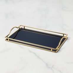 Lenox Premium Make It Pop Navy Glass Vanity Tray