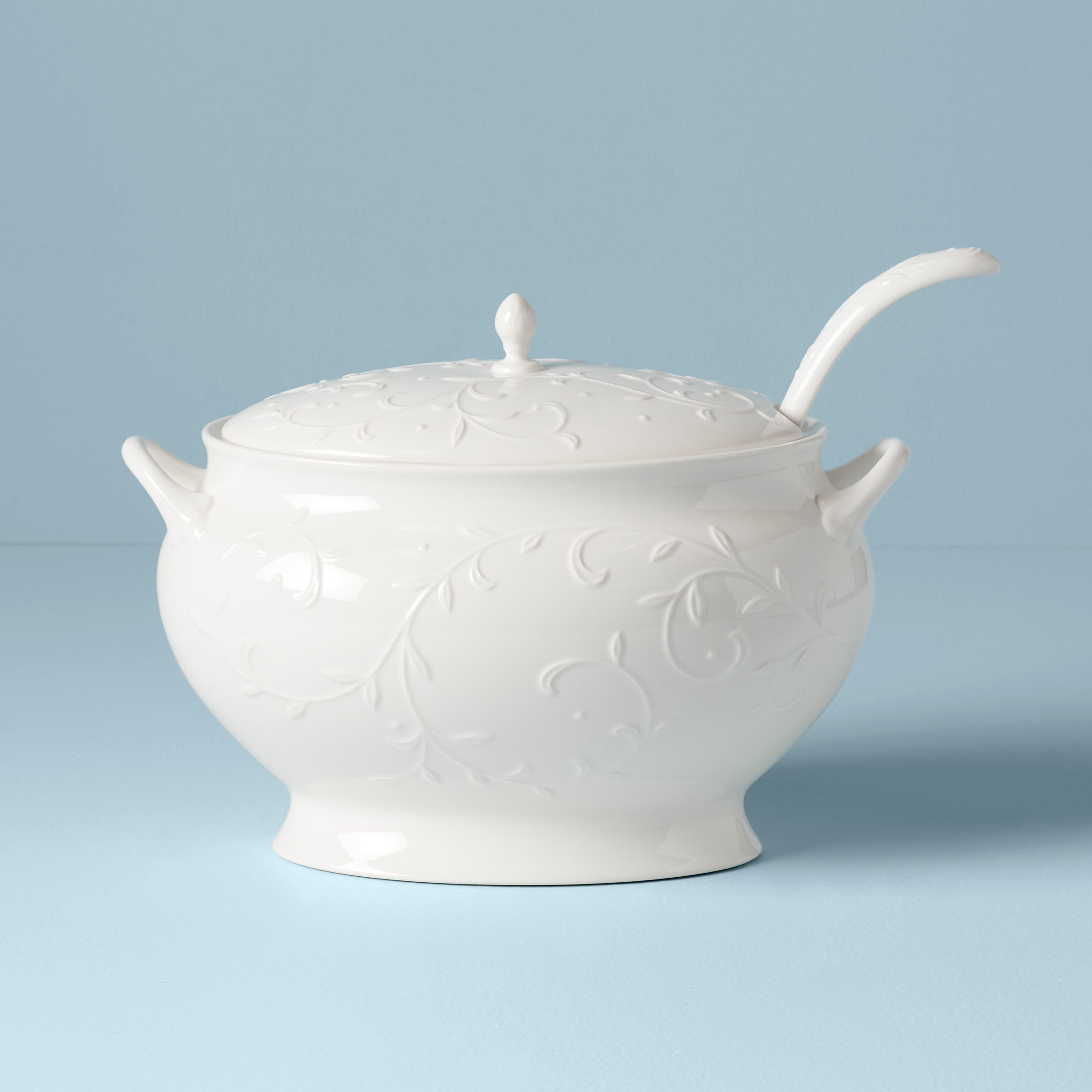 Lenox Premium Opal Innocence Carved Soup Tureen Set - Image 2