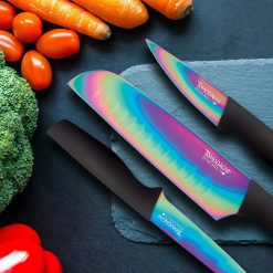 Alternative view of Lenox Premium Rainbow Black 12-Piece Cutlery Set