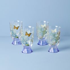 Alternative view of Lenox Premium Butterfly Meadow Herbs Tall Tumblers, Set of 4