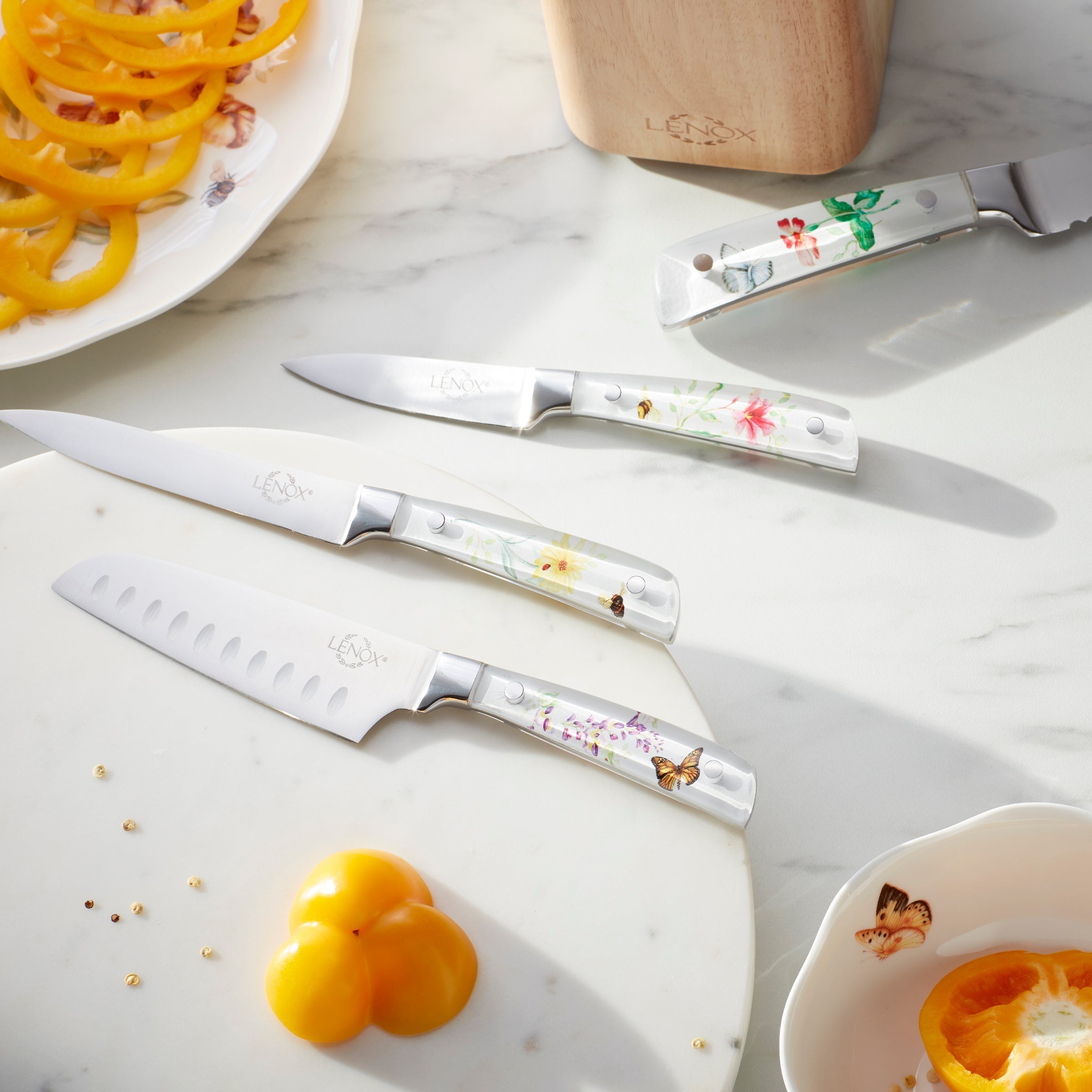 Lenox Premium Butterfly Meadow 6-Piece Cutlery Block Set - Image 3