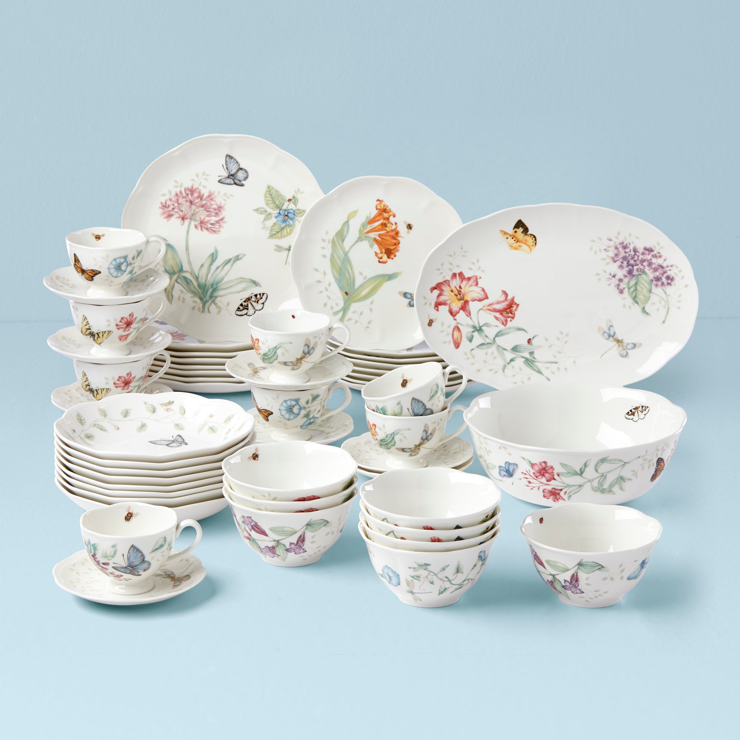 Lenox Premium Butterfly Meadow 50-Piece Dinnerware Set