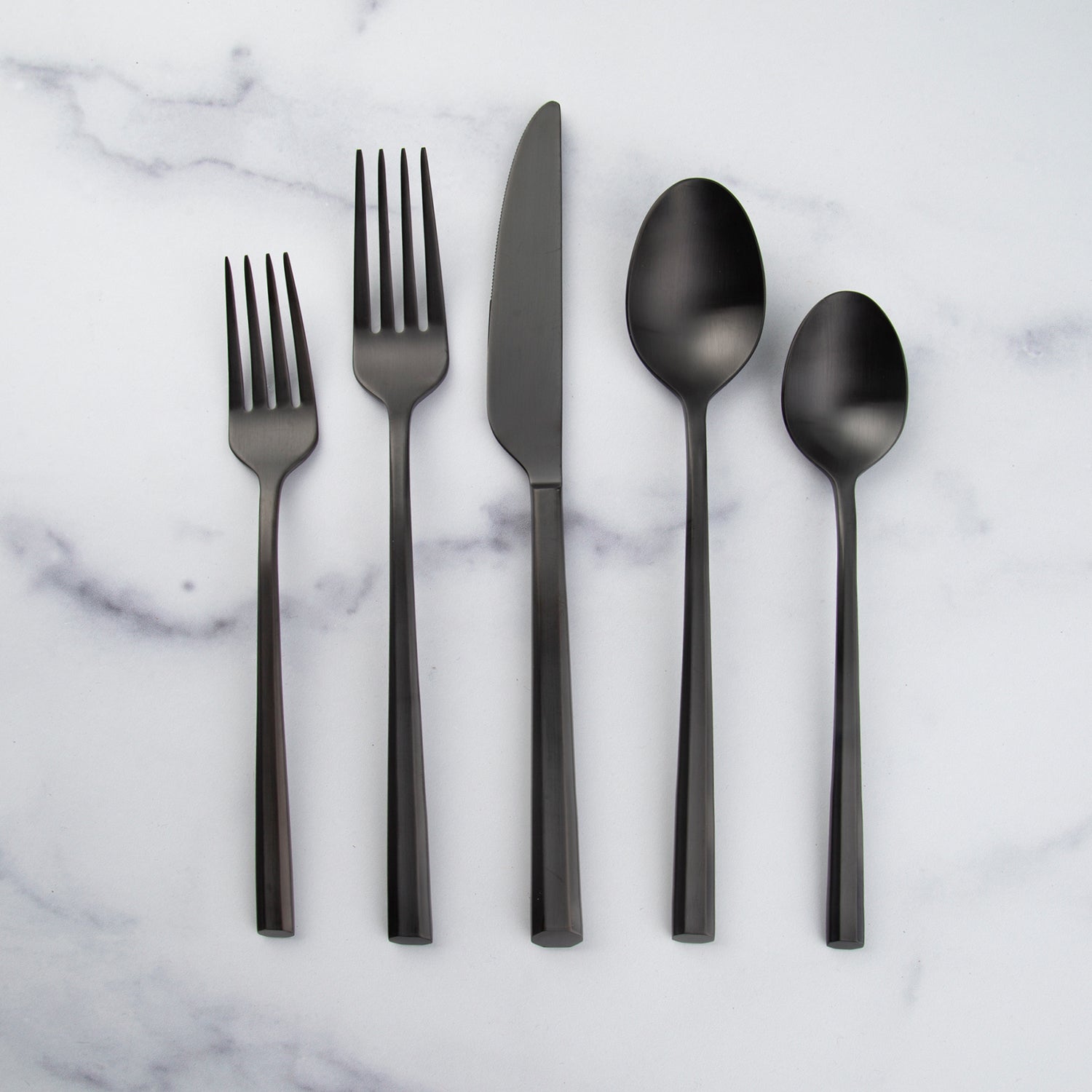 Lenox Premium Isobel Black Satin 20-Piece Flatware Set - Image 3