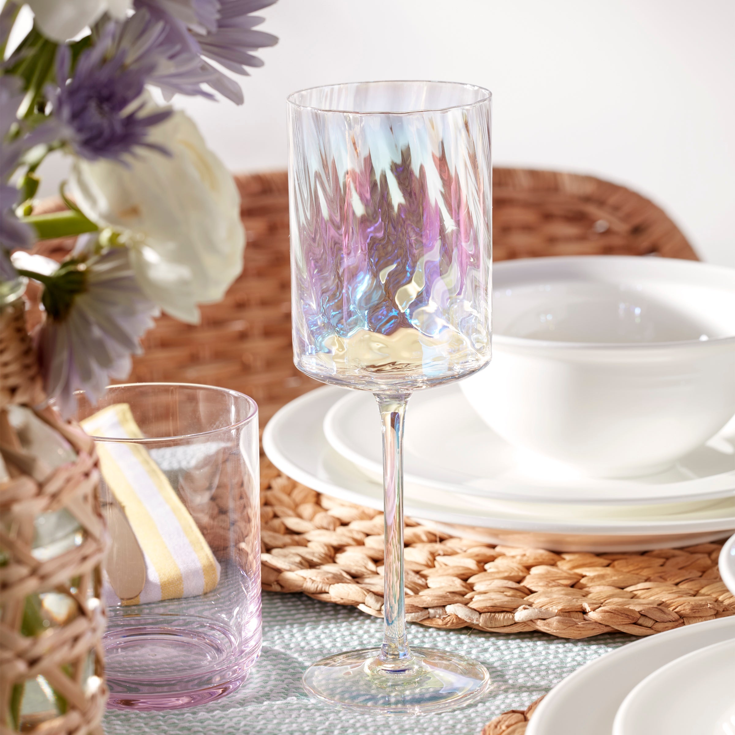 Lenox Premium Tuscany Classics Iridescent White Wine Glasses, Set of 4 - Image 3