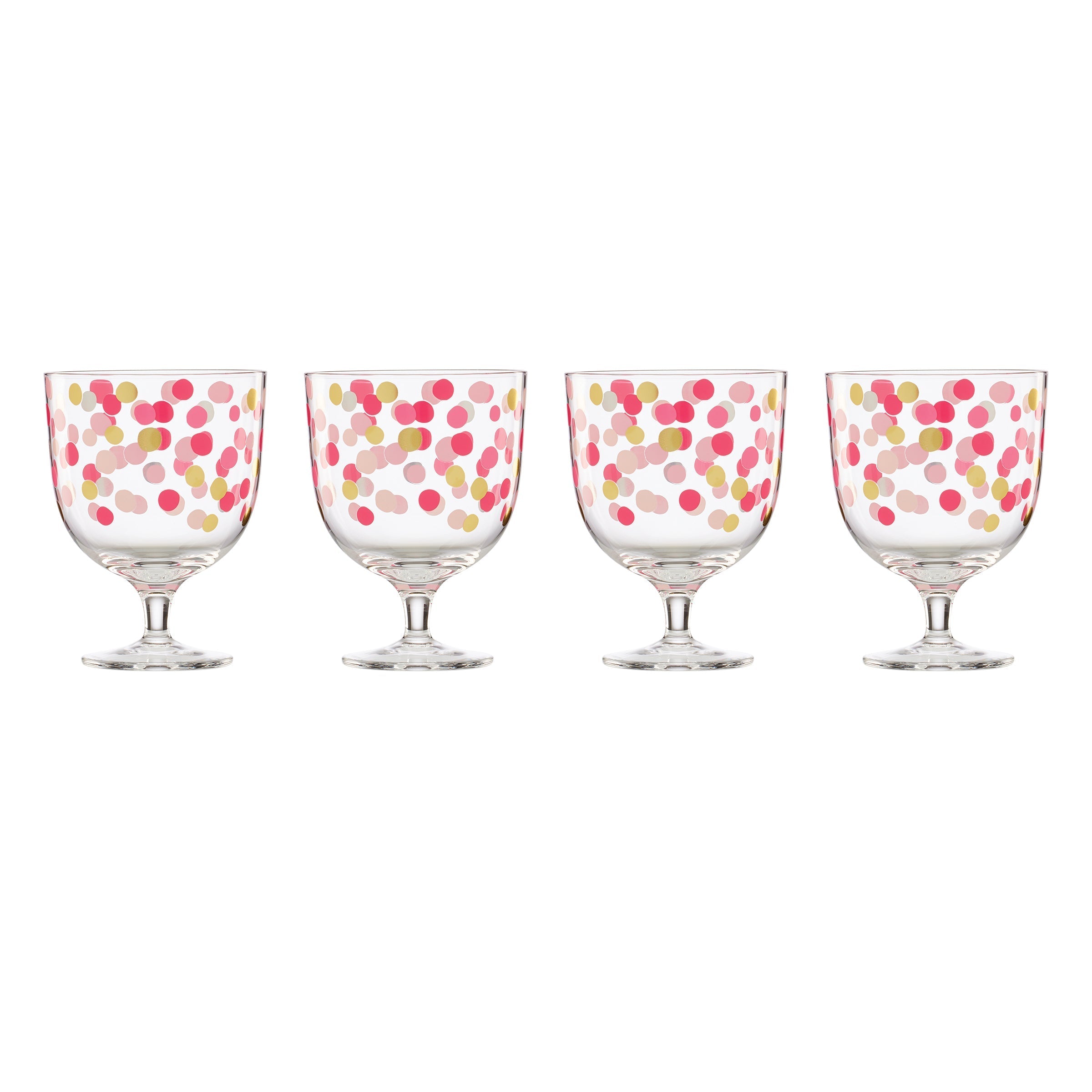 Lenox Premium It's Raining Confetti Short Wine Glasses, Set of 4 - Image 3