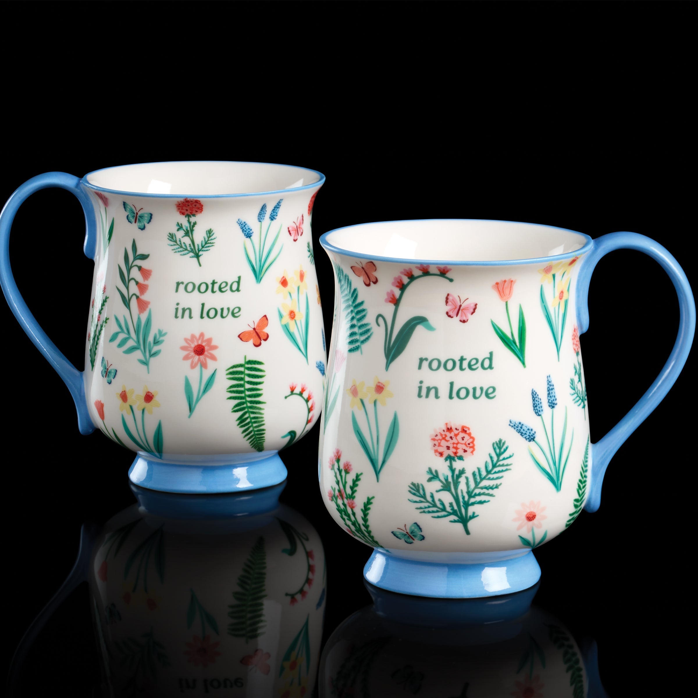 Lenox Premium First Blooms Blue Mugs, Set of 2 - Image 3