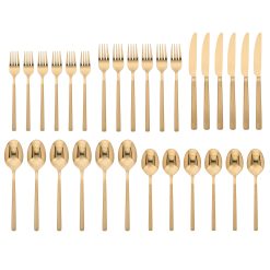 Alternative view of Lenox Premium Kenton Gold Sand 30-Piece Flatware Set