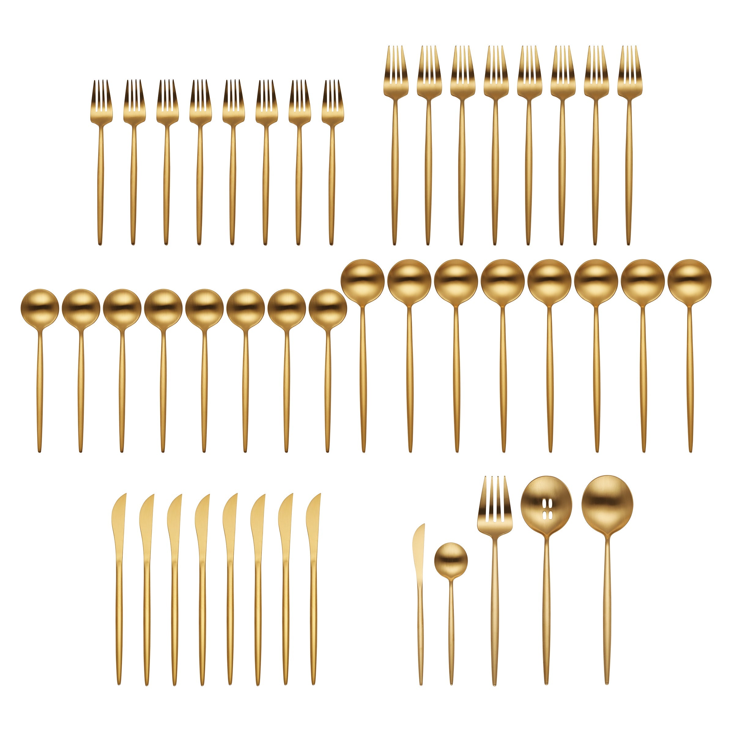 Lenox Premium Zephyr Gold Satin 45-Piece Flatware Set - Image 6