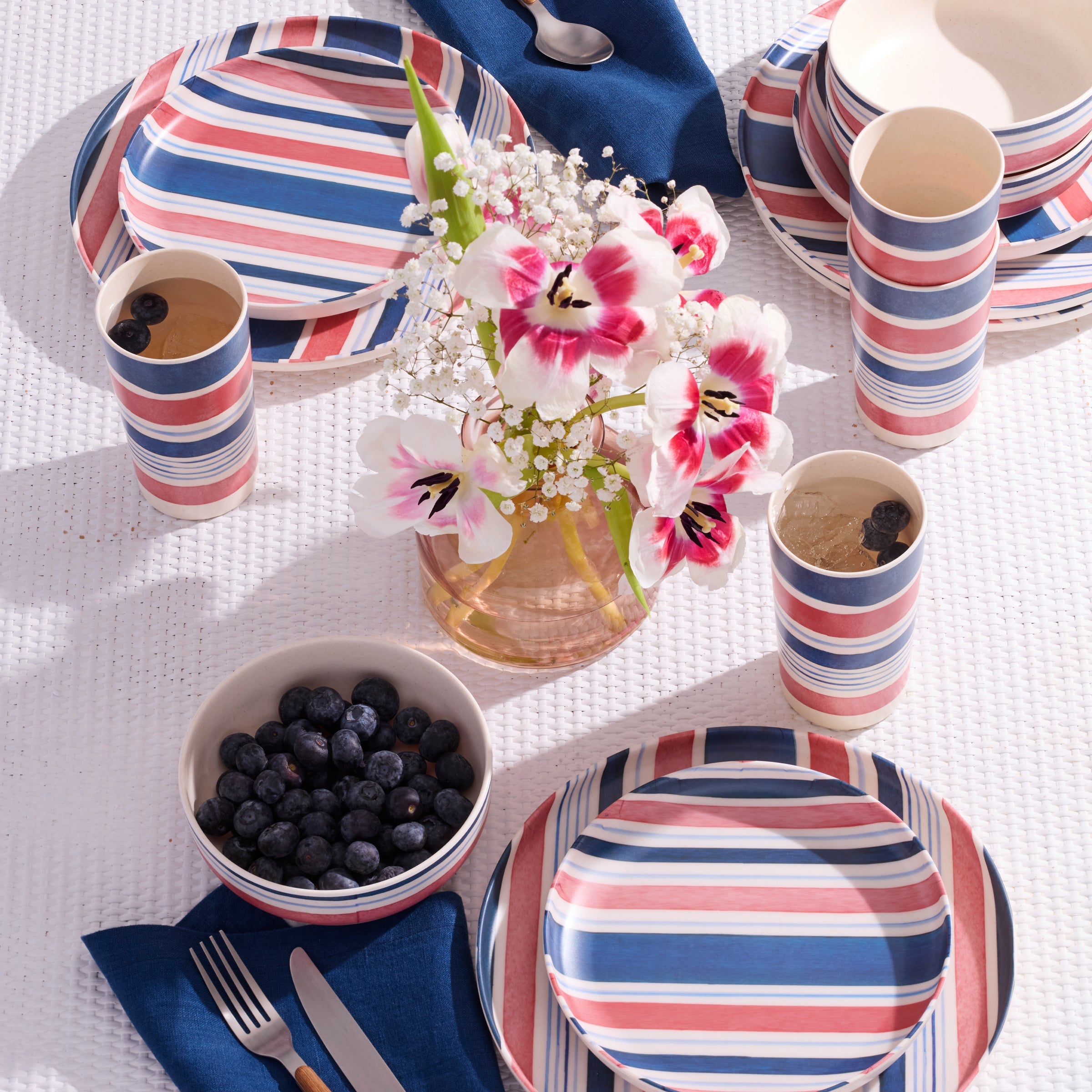 Lenox Premium 24 Seven Melamine Stripe 12-Piece Dinnerware Set - Image 8
