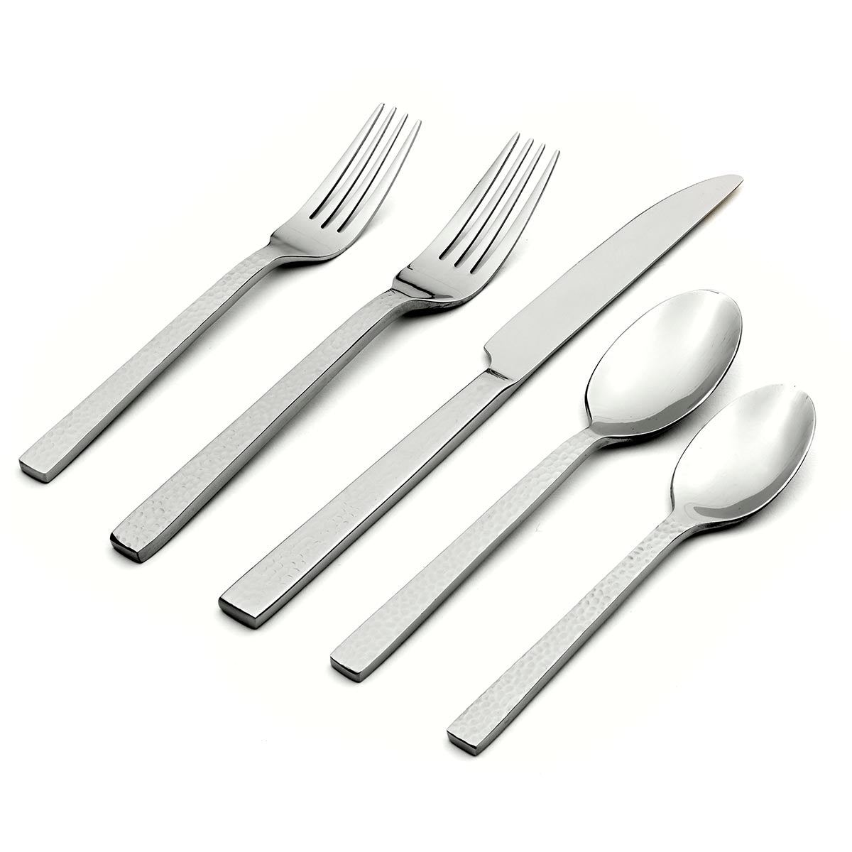 Lenox Premium Chefs Table Hammered 45-Piece Flatware Set